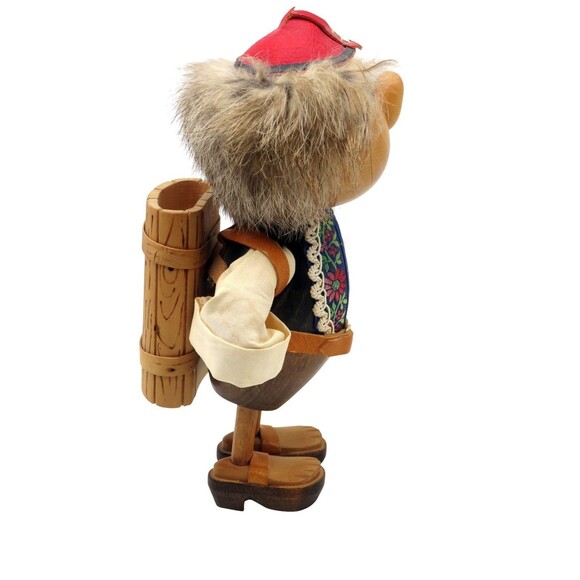 Vintage Casy Boys Ges Gesch Wood Carved Figures C Casagrande Signed Lot of 2 - Picture 4 of 13